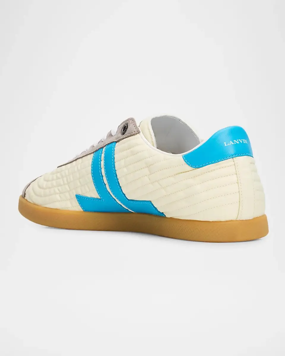 Lanvin Men's Nylon and Suede Low-Top Sneakers | Thumbnail 4 Lanvin Men's Nylon and Suede Low-Top Sneakers | Thumbnail 4