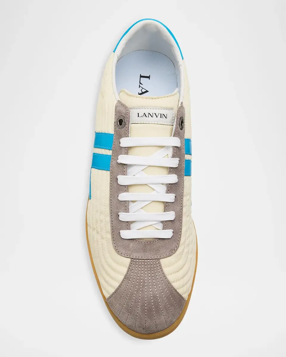 Lanvin Men's Nylon and Suede Low-Top Sneakers | Thumbnail 5 Lanvin Men's Nylon and Suede Low-Top Sneakers | Thumbnail 5