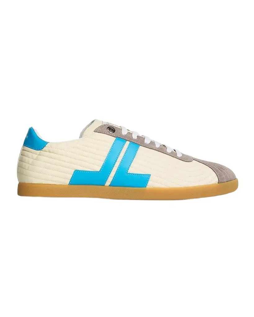 Lanvin Men's Nylon and Suede Low-Top Sneakers
