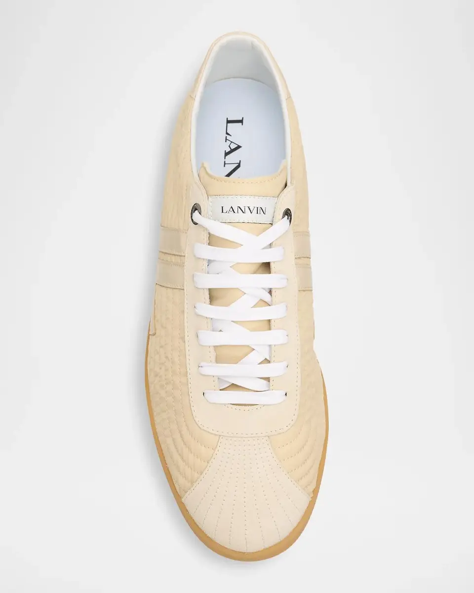 Lanvin Men's Nylon and Suede Low-Top Sneakers | Thumbnail 3 Lanvin Men's Nylon and Suede Low-Top Sneakers | Thumbnail 3