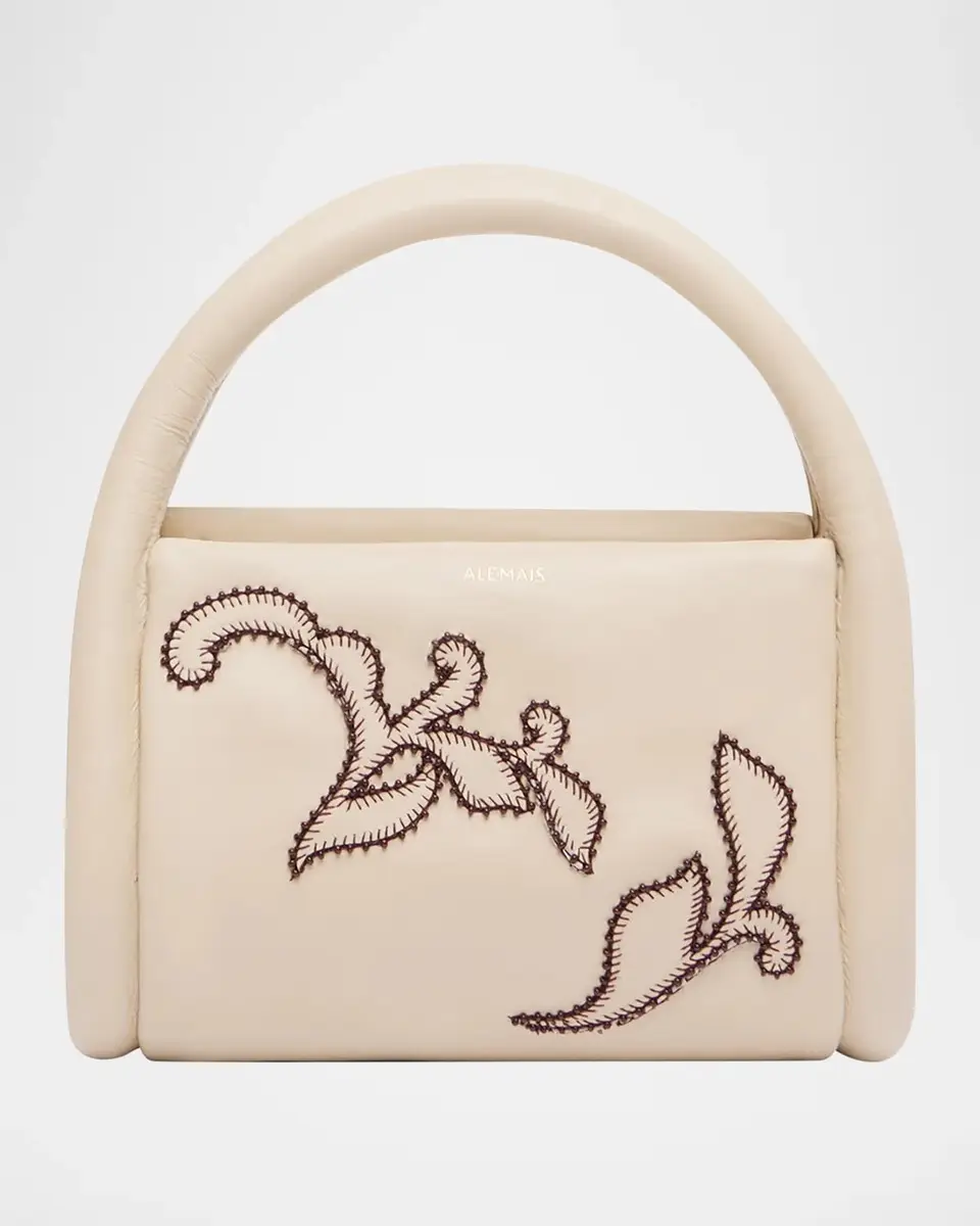 ALÉMAIS Duke Beaded Applique Leather Top-Handle Bag | Thumbnail 2