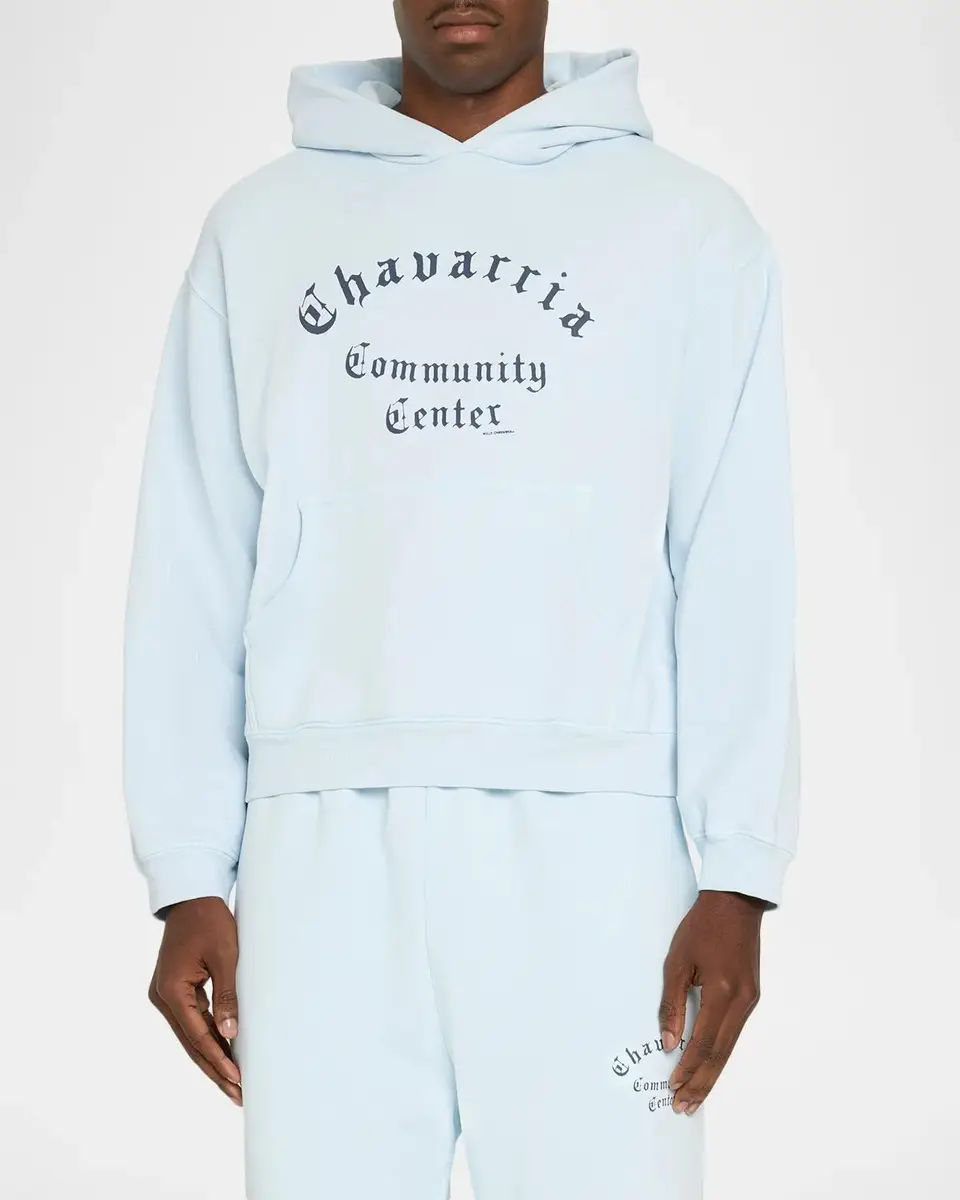 Willy Chavarria Men's Chavarria Community Center Cotton Hoodie | Thumbnail 4 Willy Chavarria Men's Chavarria Community Center Cotton Hoodie | Thumbnail 4