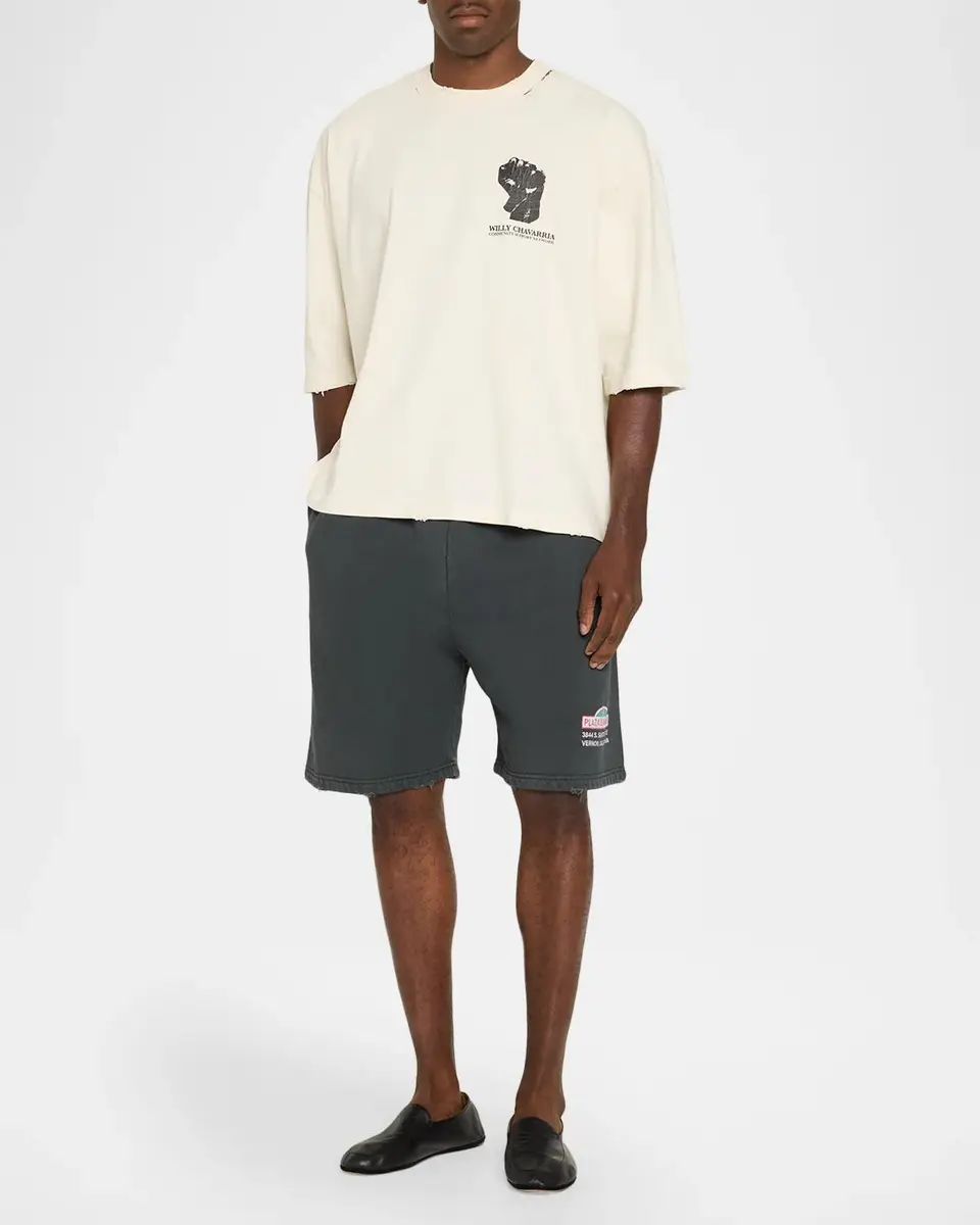 Willy Chavarria Men's Plaza Chavarria Buffalo Sweatshorts | Thumbnail 2 Willy Chavarria Men's Plaza Chavarria Buffalo Sweatshorts | Thumbnail 2