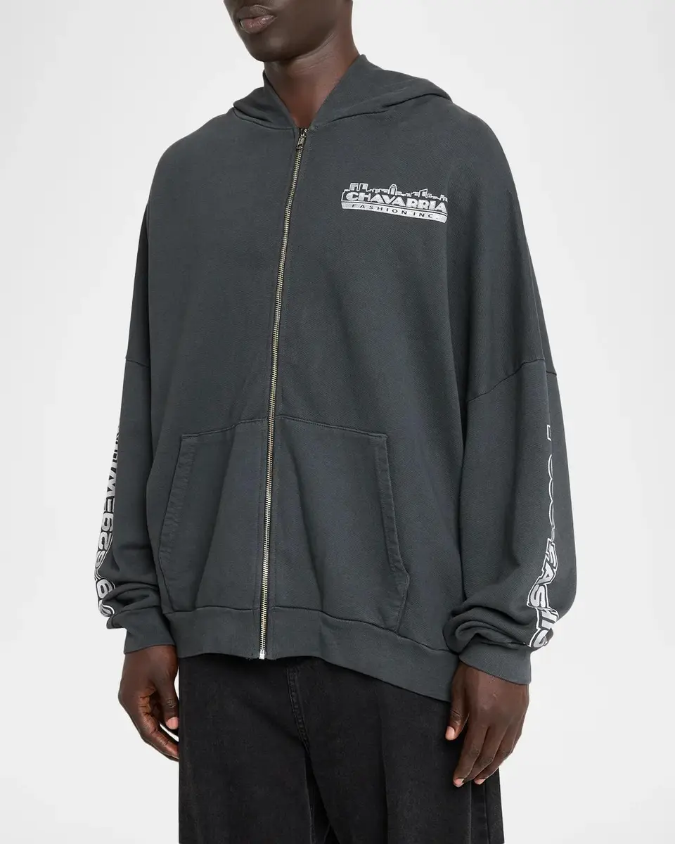 Willy Chavarria Men's Chavarria Licensed Designs Full-Zip Hoodie | Thumbnail 4 Willy Chavarria Men's Chavarria Licensed Designs Full-Zip Hoodie | Thumbnail 4