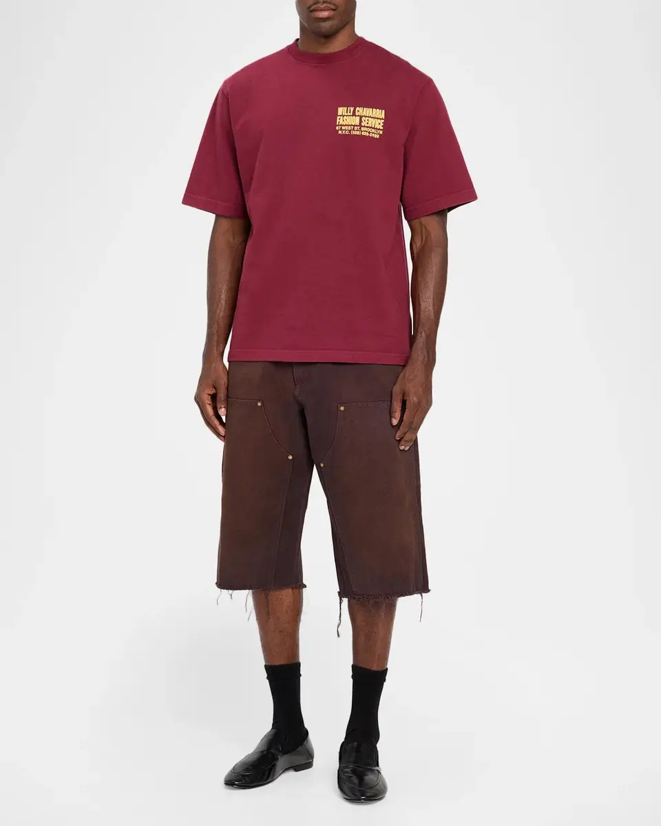 Willy Chavarria Men's Wide-Leg Carpenter Shorts | Thumbnail 2 Willy Chavarria Men's Wide-Leg Carpenter Shorts | Thumbnail 2