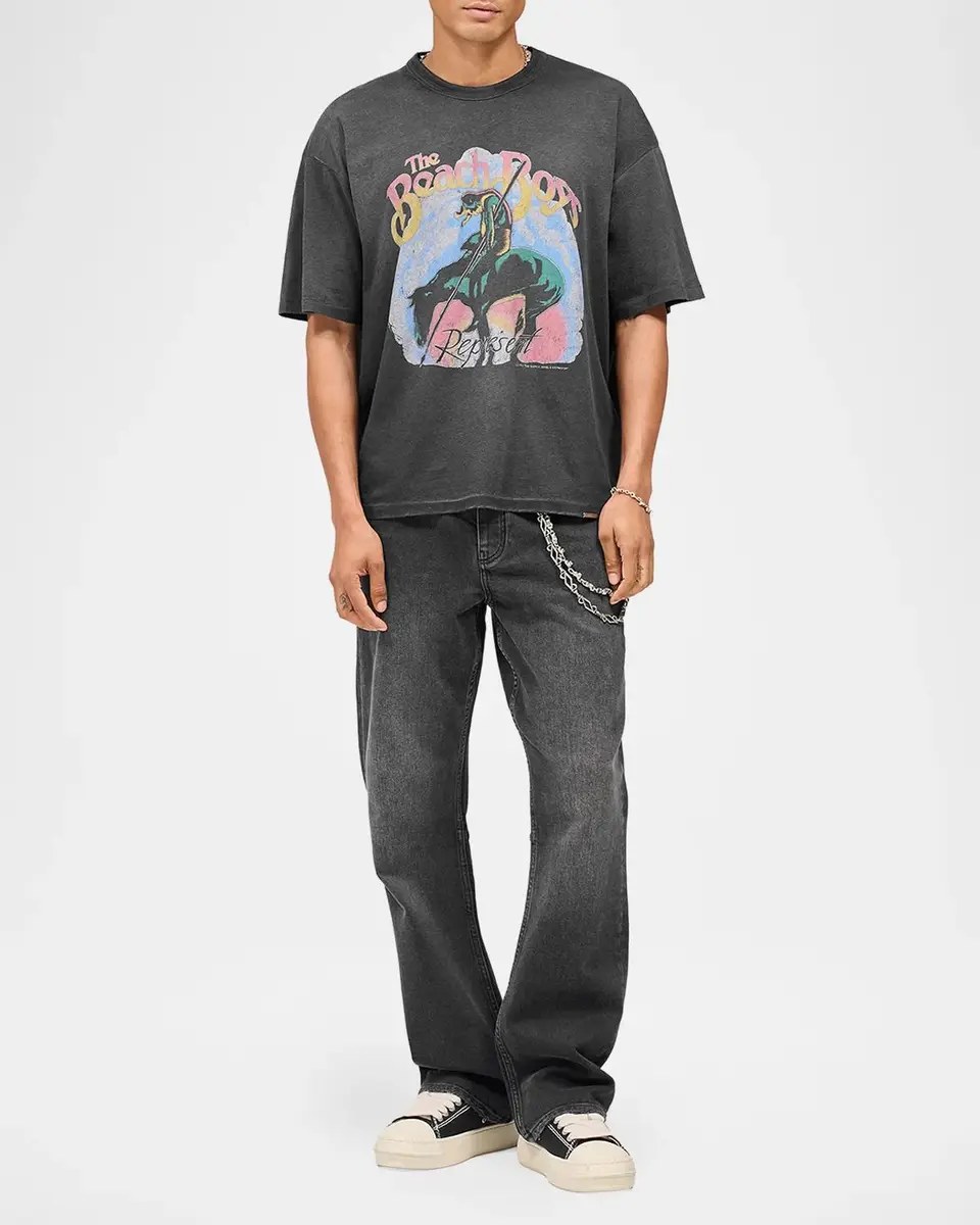 Represent x The Beach Boys Men's Western Logo T-Shirt | Thumbnail 2