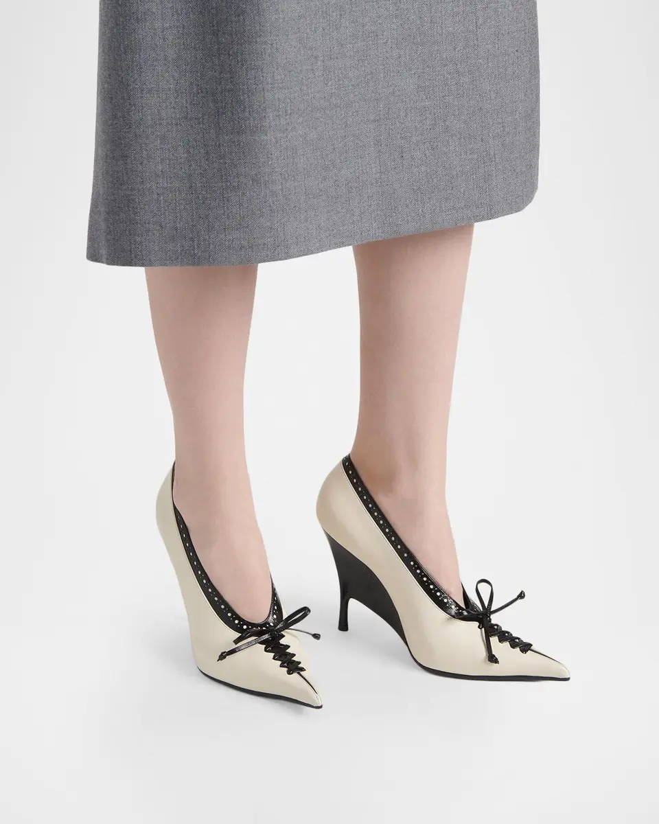 Alexander McQueen 110mm Koko Leather Wedge Pumps | Thumbnail 2