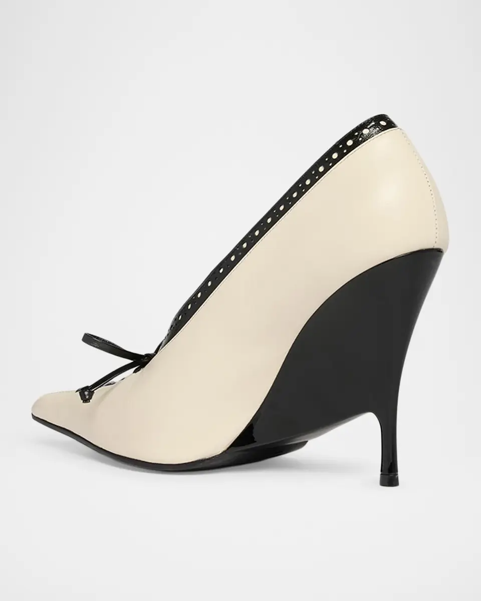Alexander McQueen 110mm Koko Leather Wedge Pumps | Thumbnail 4