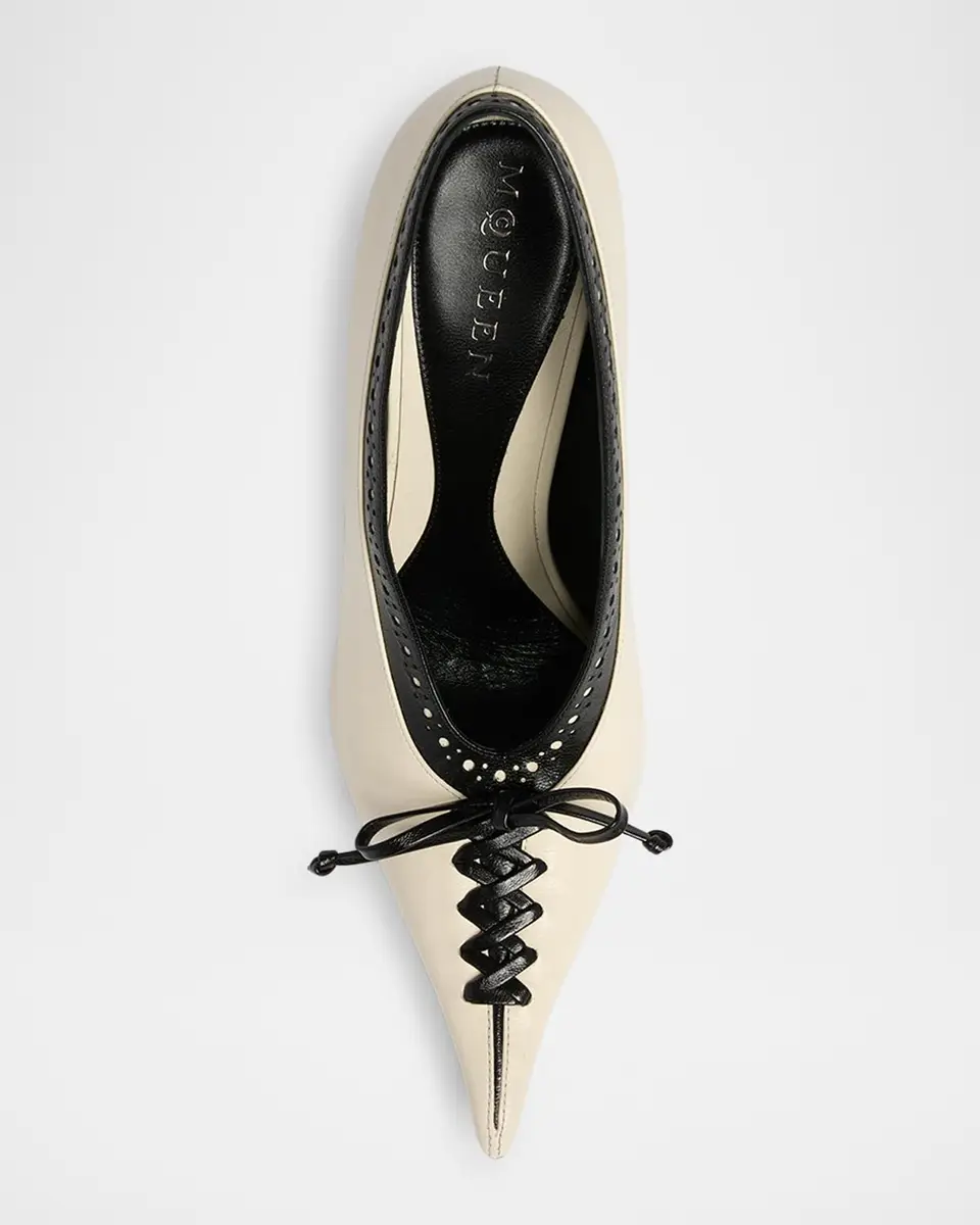 Alexander McQueen 110mm Koko Leather Wedge Pumps | Thumbnail 6