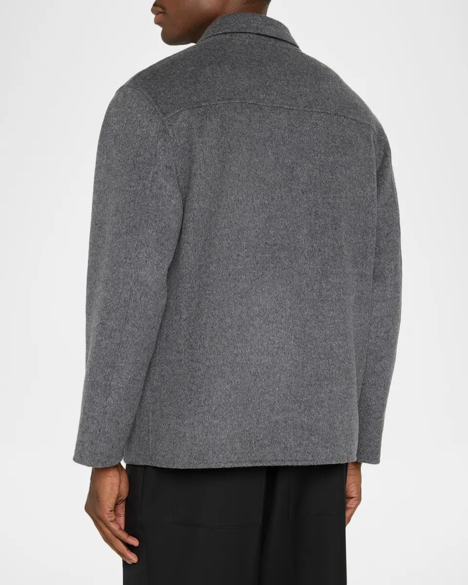 OFFICINE GÉNÉRALE Men's Wool Overshirt | Thumbnail 3 OFFICINE GÉNÉRALE Men's Wool Overshirt | Thumbnail 3