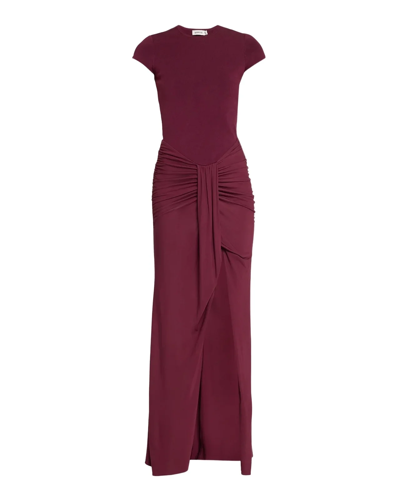 Matilde Draped Cap-Sleeve Jersey Gown