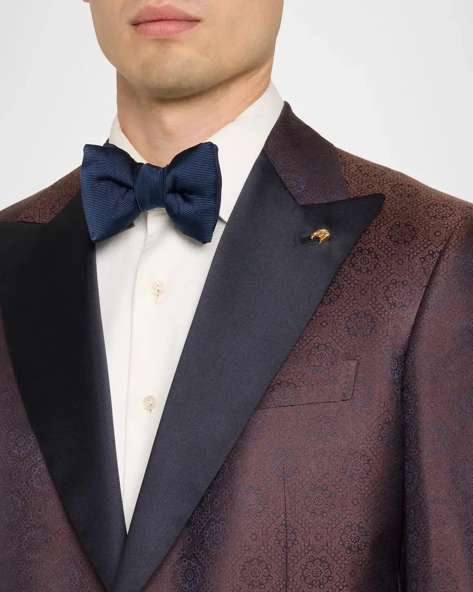 Stefano Ricci Men's Mosaic Jacquard Peak Lapel Dinner Jacket | Thumbnail 5 Stefano Ricci Men's Mosaic Jacquard Peak Lapel Dinner Jacket | Thumbnail 5