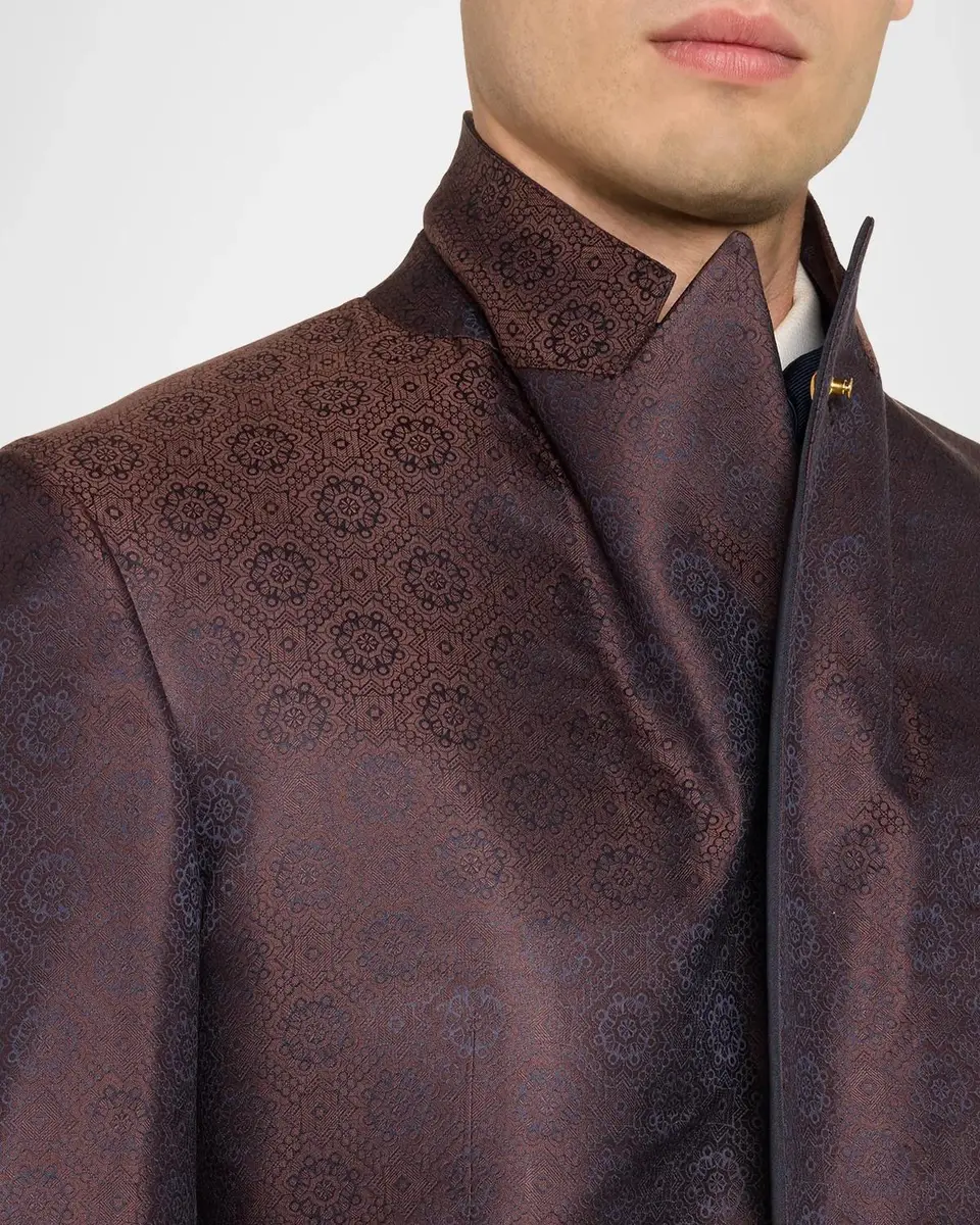 Stefano Ricci Men's Mosaic Jacquard Peak Lapel Dinner Jacket | Thumbnail 7 Stefano Ricci Men's Mosaic Jacquard Peak Lapel Dinner Jacket | Thumbnail 7