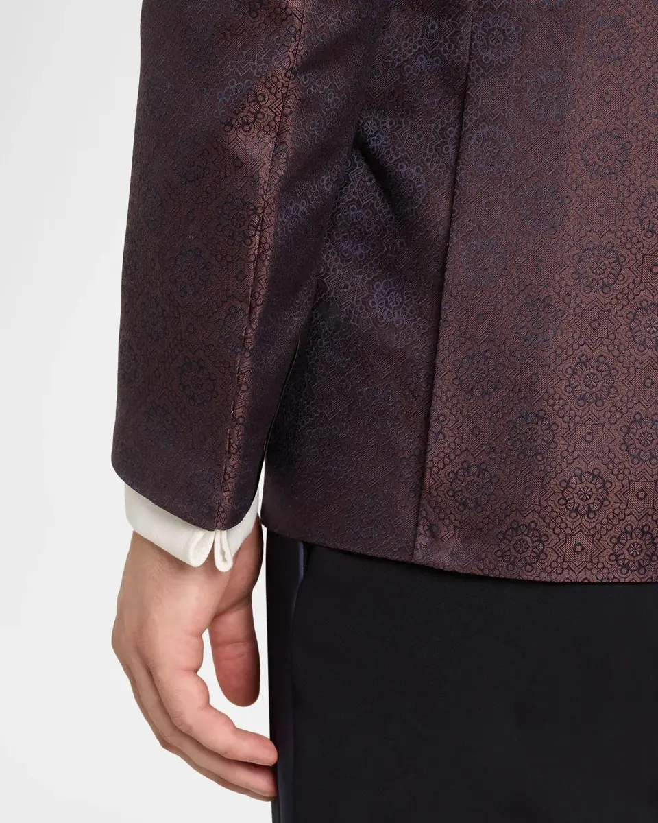 Stefano Ricci Men's Mosaic Jacquard Peak Lapel Dinner Jacket | Thumbnail 8 Stefano Ricci Men's Mosaic Jacquard Peak Lapel Dinner Jacket | Thumbnail 8
