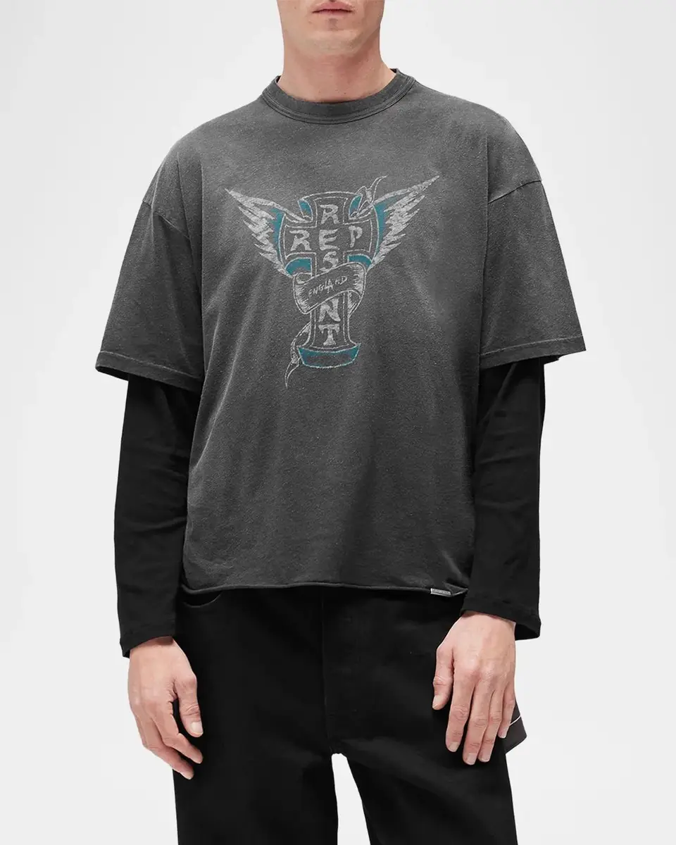 Represent Men's Westside Cotton-Blend Crewneck T-Shirt | Thumbnail 4 Represent Men's Westside Cotton-Blend Crewneck T-Shirt | Thumbnail 4