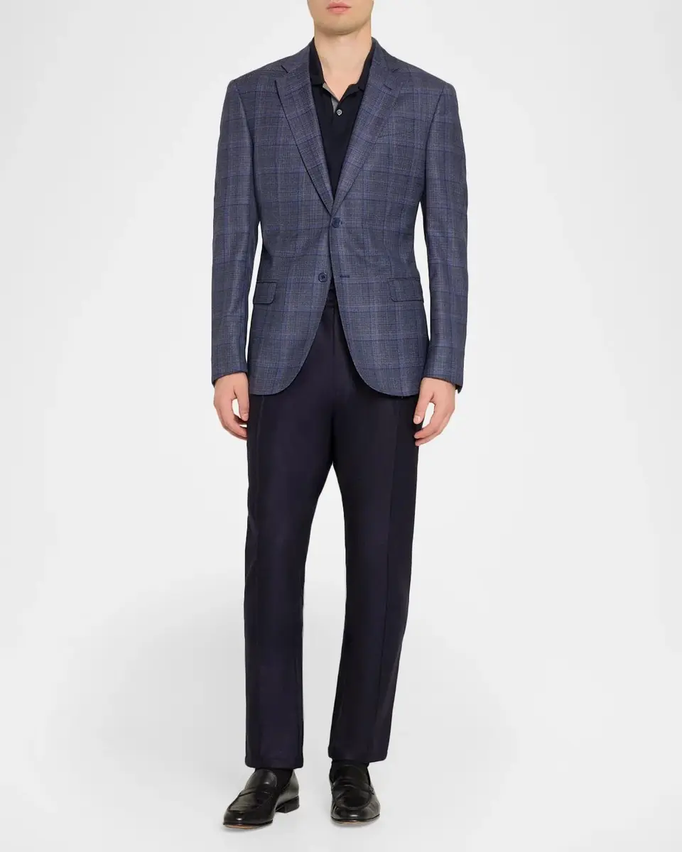 Emporio Armani Men's G Line Blurred Plaid Single-Breasted Sport Coat | Thumbnail 2
