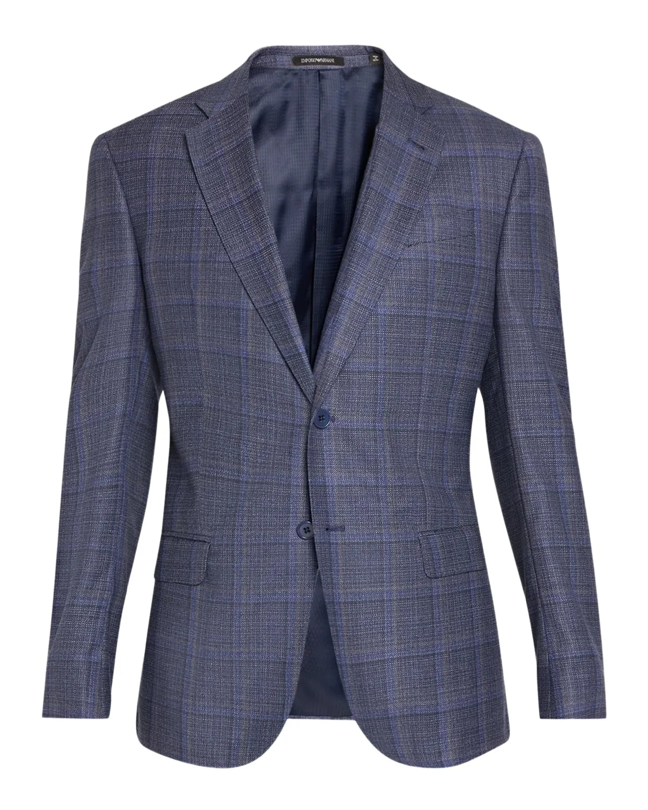 Men's G Line Blurred Plaid Single-Breasted Sport Coat