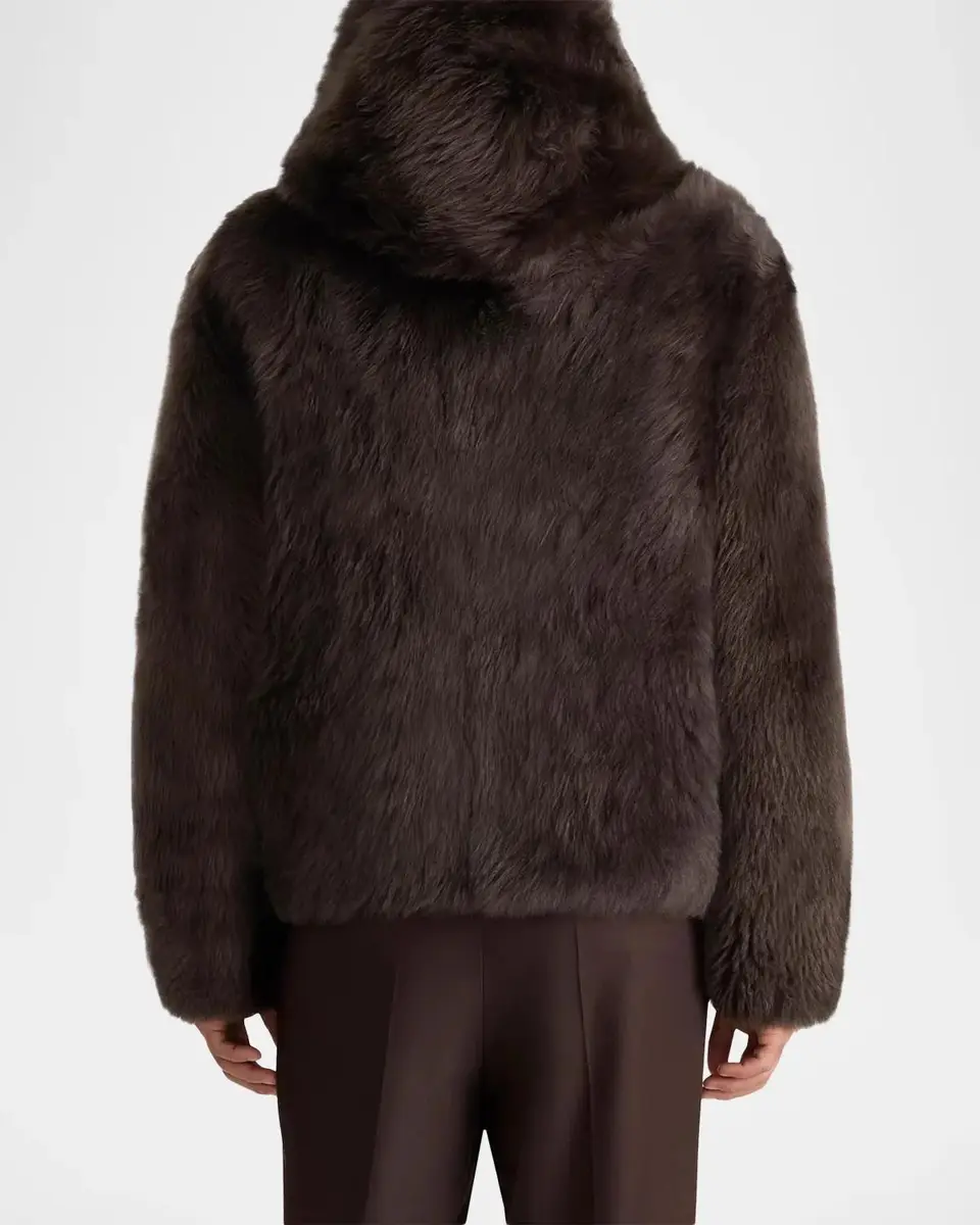 Mackage Men's Moses Furry Shearling Hooded Jacket | Thumbnail 3