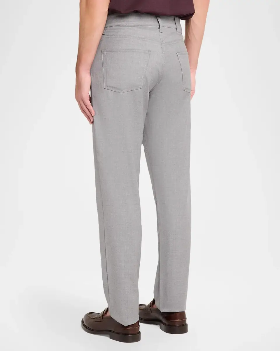 Canali Men's Cotton Slim-Straight Fit Five-Pocket Pants | Thumbnail 3 Canali Men's Cotton Slim-Straight Fit Five-Pocket Pants | Thumbnail 3