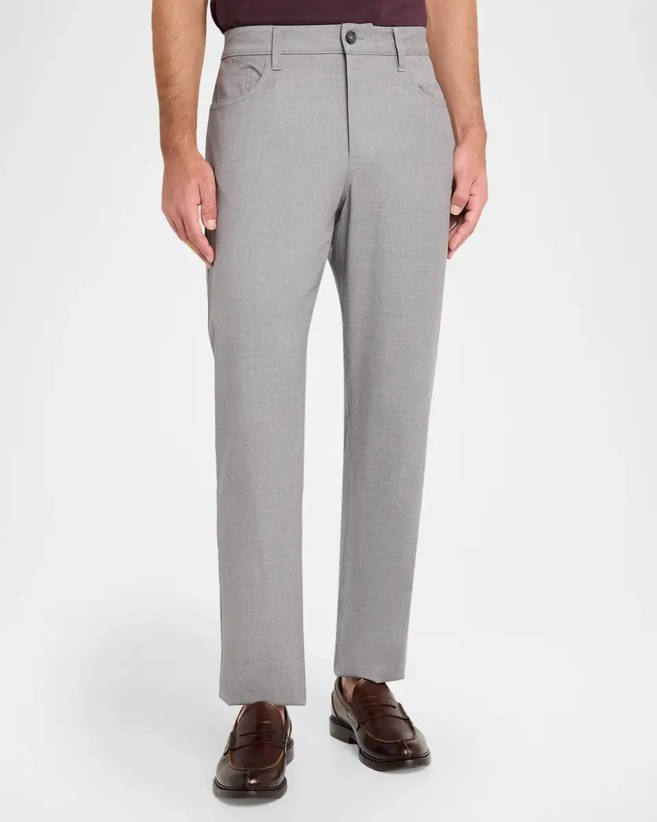 Canali Men's Cotton Slim-Straight Fit Five-Pocket Pants | Thumbnail 4 Canali Men's Cotton Slim-Straight Fit Five-Pocket Pants | Thumbnail 4