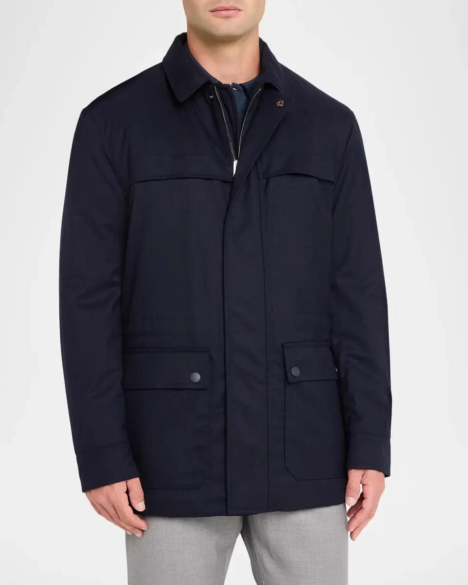 Canali Men's Brera Four-Pocket Field Jacket | Thumbnail 4 Canali Men's Brera Four-Pocket Field Jacket | Thumbnail 4