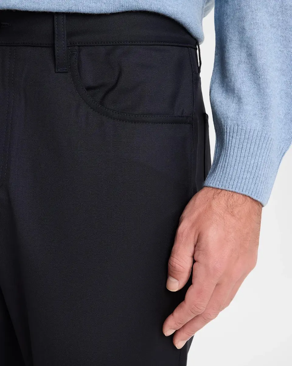Canali Men's Cotton Slim-Straight Fit Five-Pocket Pants | Thumbnail 5 Canali Men's Cotton Slim-Straight Fit Five-Pocket Pants | Thumbnail 5
