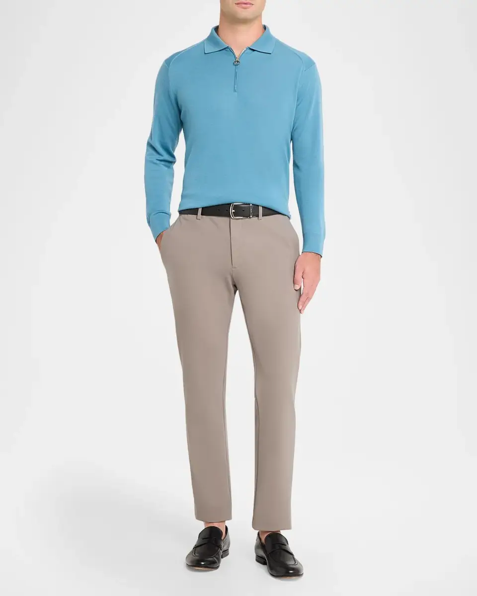 Stefano Ricci Men's Cashmere Half-Zip Polo Sweater | Thumbnail 2 Stefano Ricci Men's Cashmere Half-Zip Polo Sweater | Thumbnail 2