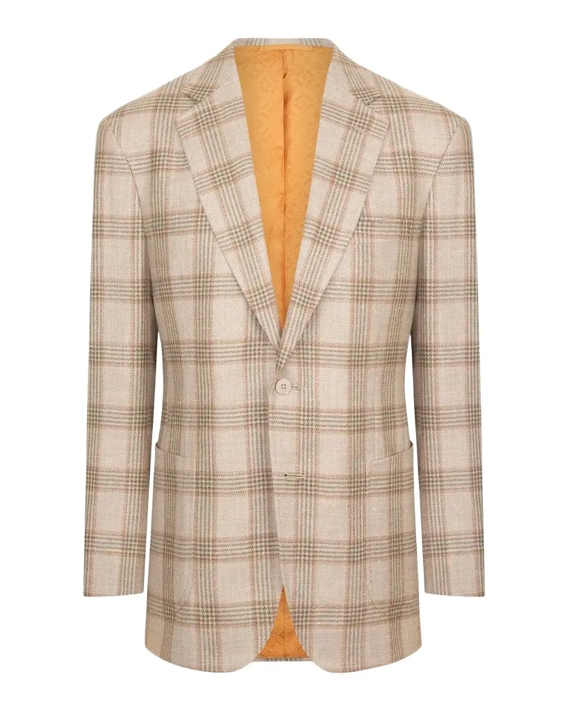Stefano Ricci Men's Wool Overplaid Single-Breasted Sport Coat
