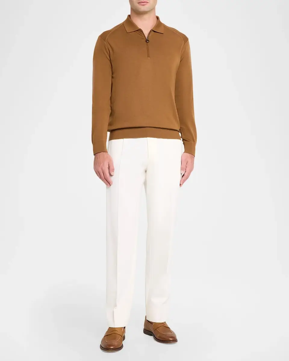 Stefano Ricci Men's Cashmere Half-Zip Polo Sweater | Thumbnail 2 Stefano Ricci Men's Cashmere Half-Zip Polo Sweater | Thumbnail 2