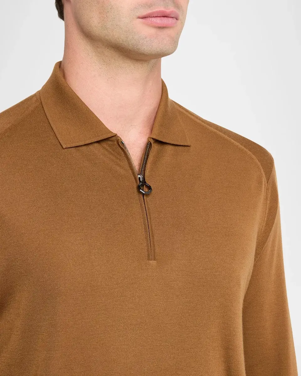 Stefano Ricci Men's Cashmere Half-Zip Polo Sweater | Thumbnail 5 Stefano Ricci Men's Cashmere Half-Zip Polo Sweater | Thumbnail 5