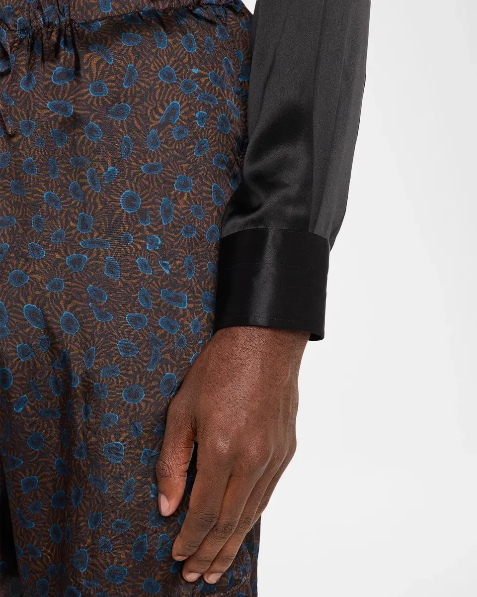 Dries Van Noten Men's Piperi Viscose Drawstring Shorts | Thumbnail 5 Dries Van Noten Men's Piperi Viscose Drawstring Shorts | Thumbnail 5
