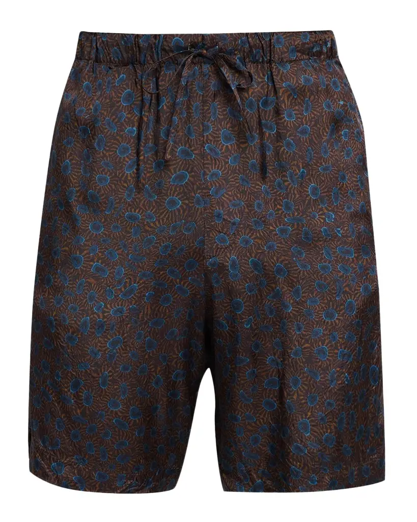 Dries Van Noten Men's Piperi Viscose Drawstring Shorts