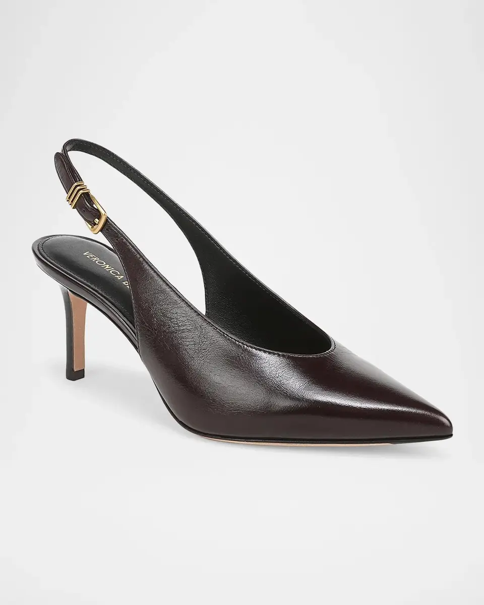Veronica Beard 70mm Luciana Leather Slingback Pumps | Thumbnail 2
