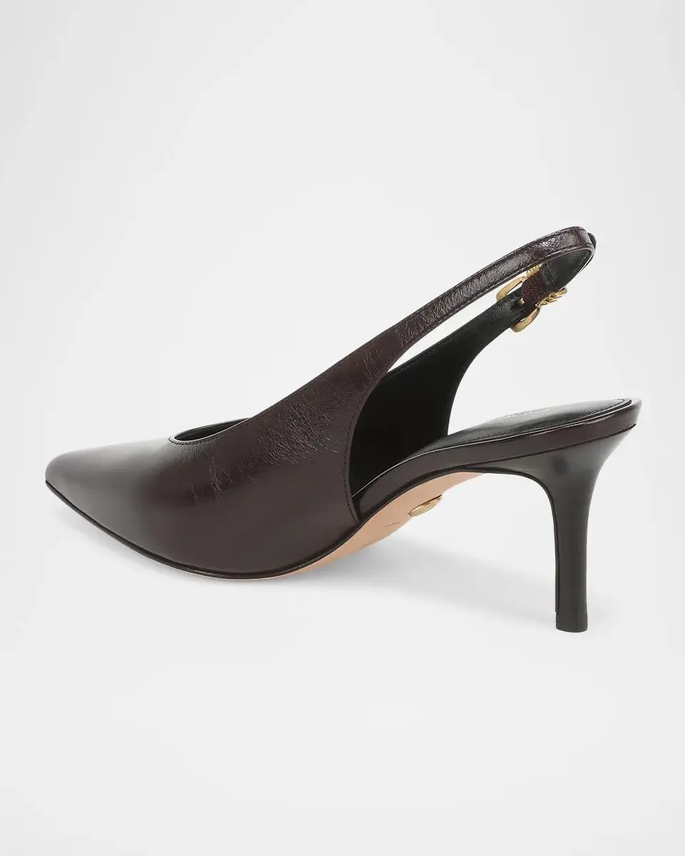 Veronica Beard 70mm Luciana Leather Slingback Pumps | Thumbnail 3