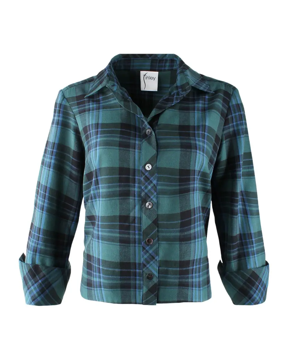 Finley Eugenie Tie-Back Cotton Plaid Shirt | Thumbnail 3 Finley Eugenie Tie-Back Cotton Plaid Shirt | Thumbnail 3