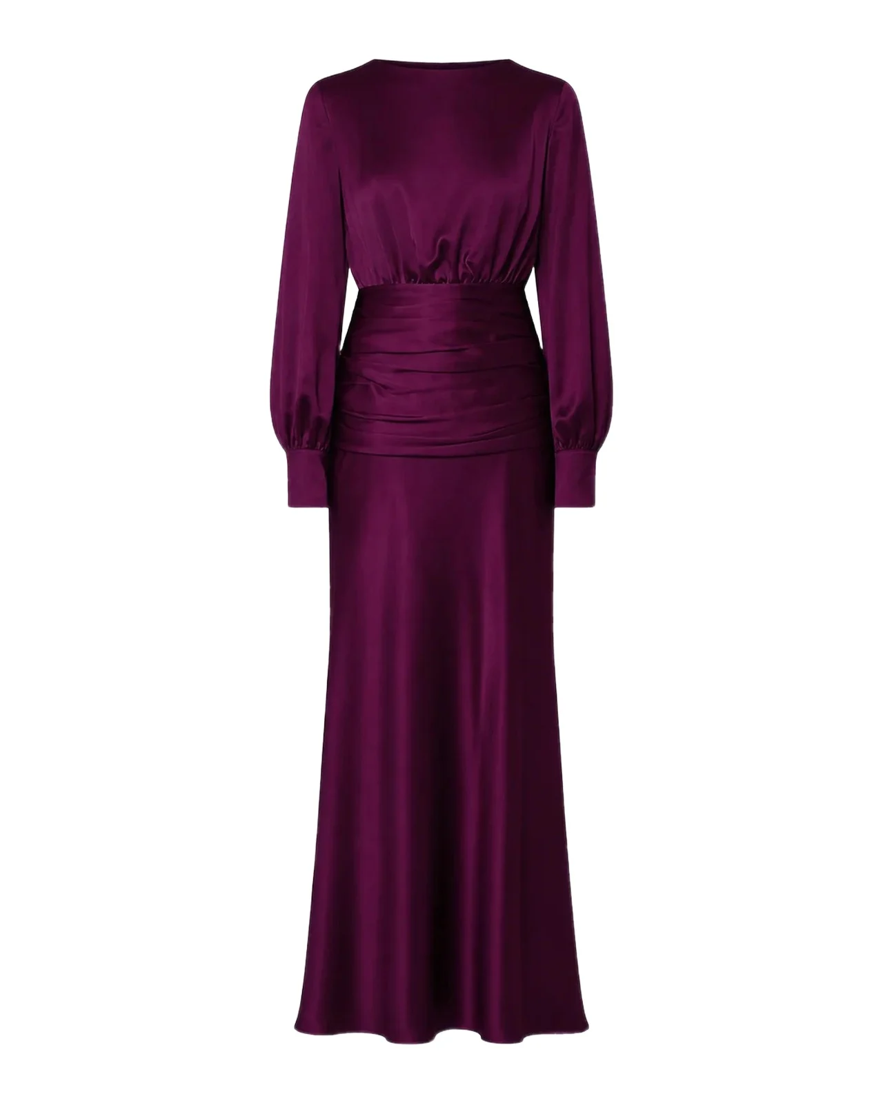 NICHOLAS Samina Open-Back Satin Gown