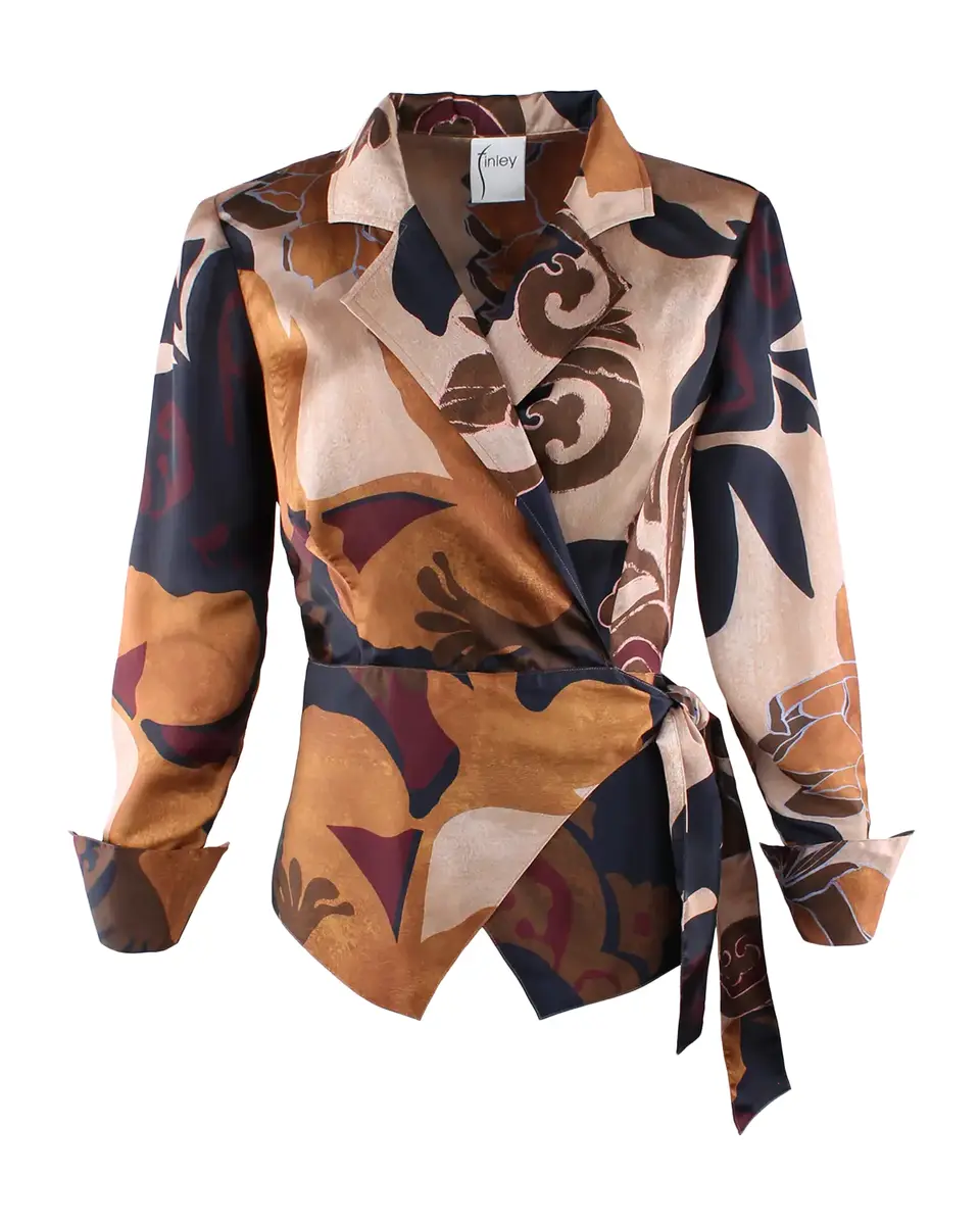 Finley Juno Etruscan Scroll-Print Wrap Top | Thumbnail 2 Finley Juno Etruscan Scroll-Print Wrap Top | Thumbnail 2