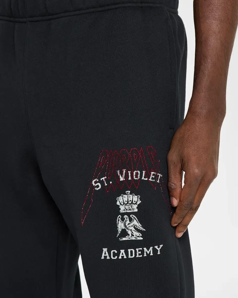 PURPLE Men's Heavyweight Fleece Flared Sweatpants | Thumbnail 5 PURPLE Men's Heavyweight Fleece Flared Sweatpants | Thumbnail 5