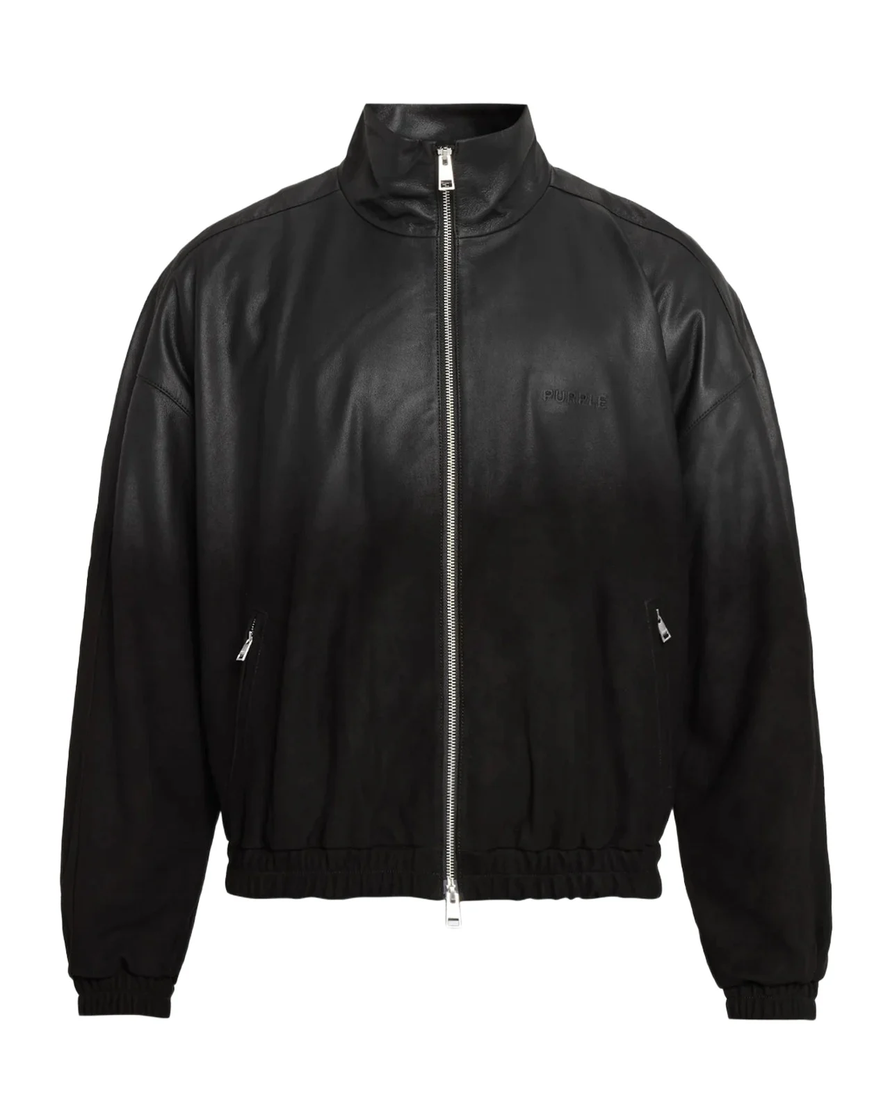 Men's Leather Track Jacket Men's Leather Track Jacket