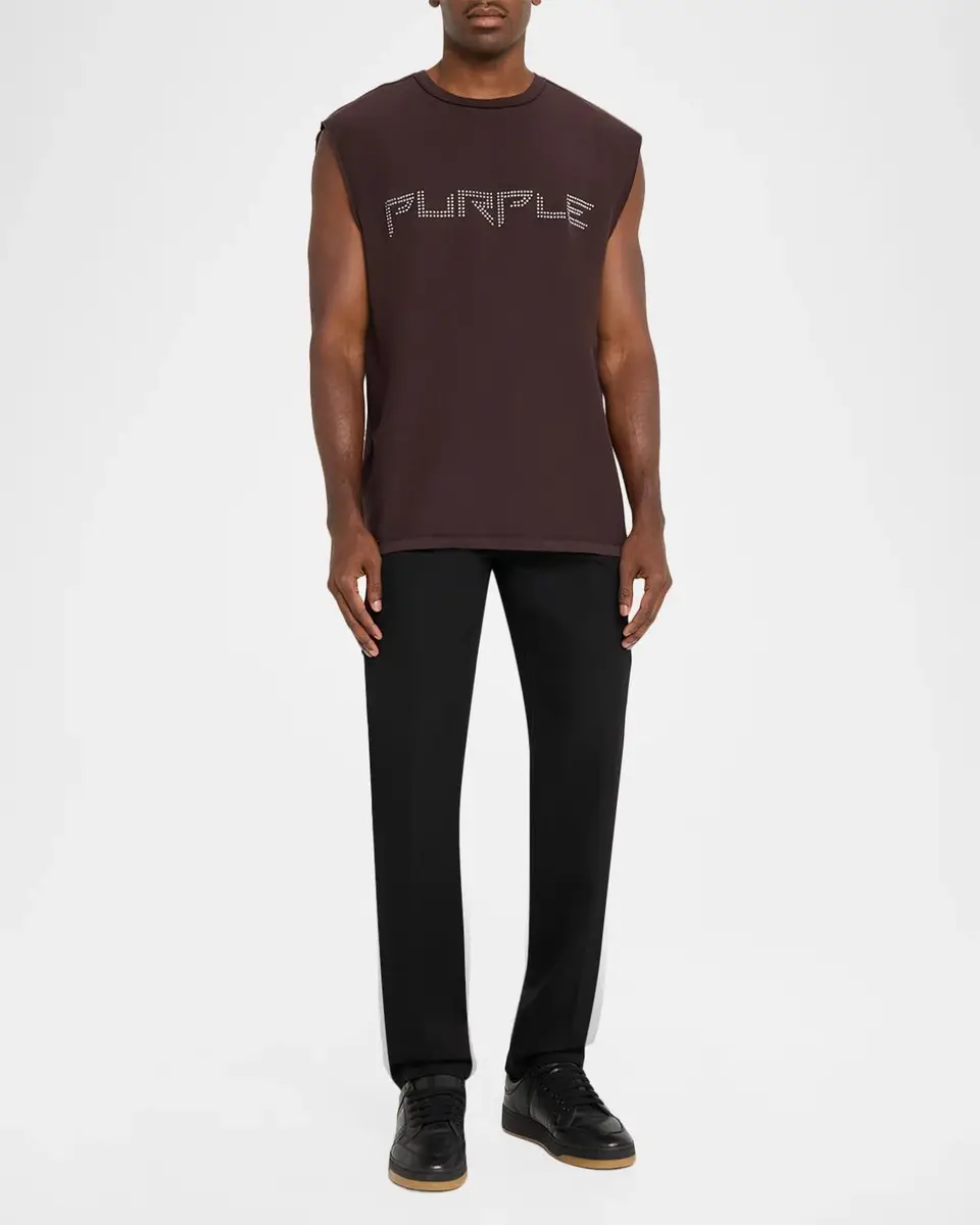 PURPLE Men's Logo Cotton Jersey Tank | Thumbnail 2 PURPLE Men's Logo Cotton Jersey Tank | Thumbnail 2