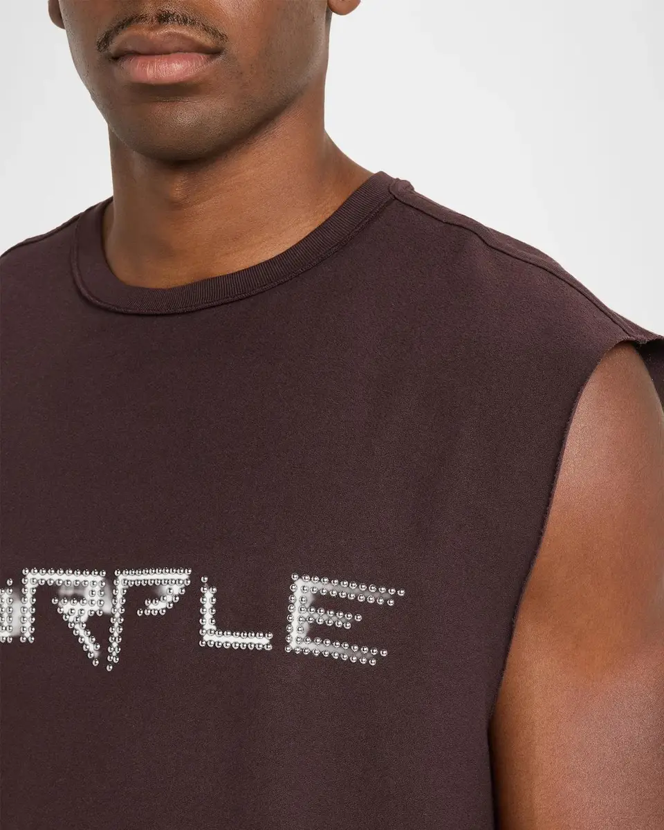 PURPLE Men's Logo Cotton Jersey Tank | Thumbnail 5 PURPLE Men's Logo Cotton Jersey Tank | Thumbnail 5