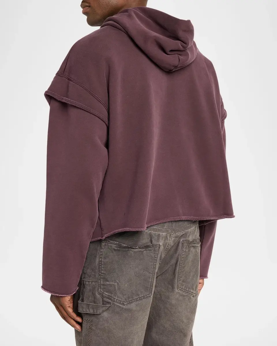 PURPLE Men's Heavyweight Fleece Tactical Raw Hoodie | Thumbnail 3 PURPLE Men's Heavyweight Fleece Tactical Raw Hoodie | Thumbnail 3