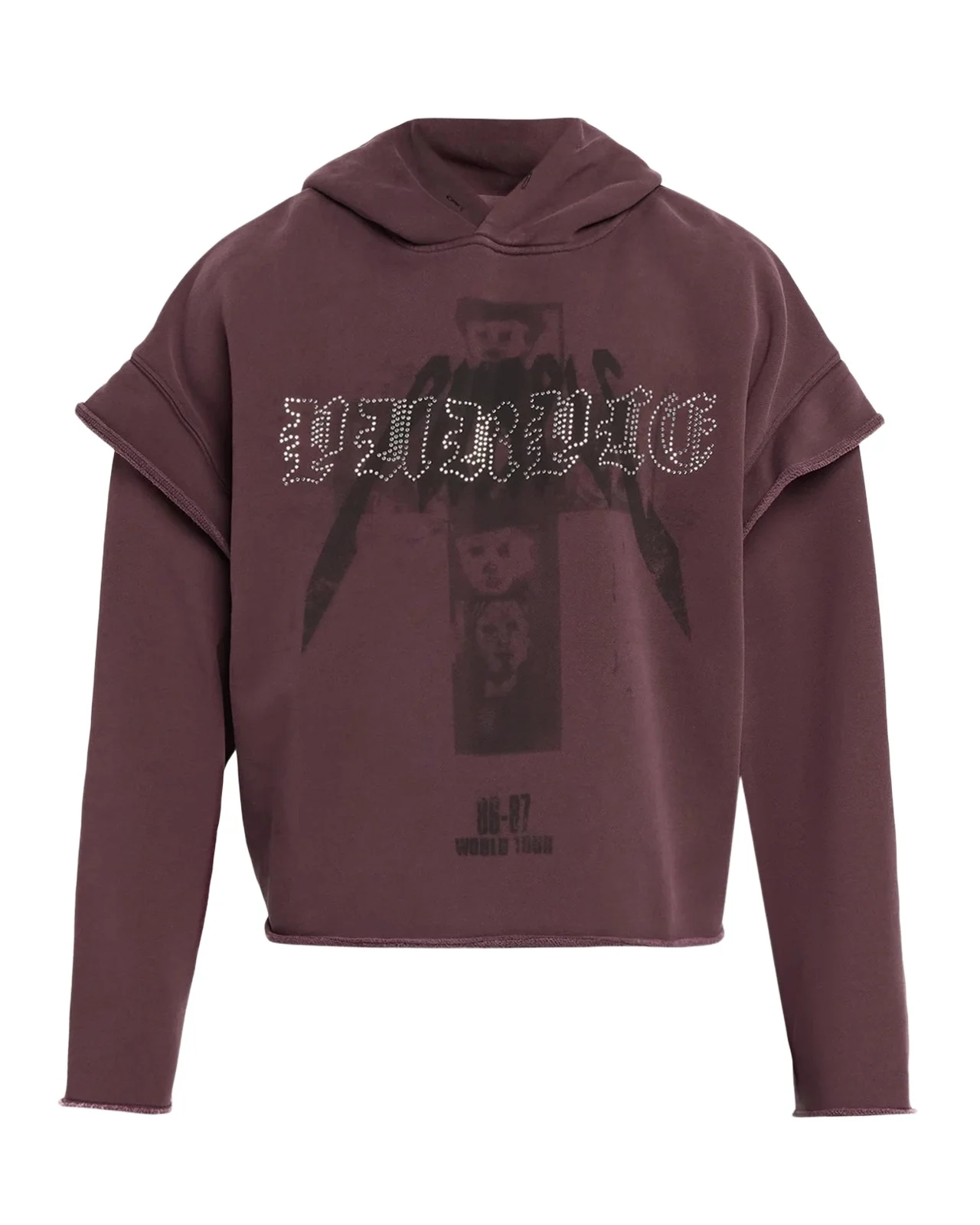 PURPLE Men's Heavyweight Fleece Tactical Raw Hoodie