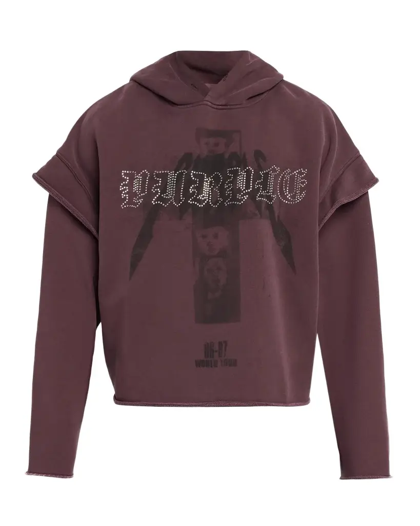 PURPLE Men's Heavyweight Fleece Tactical Raw Hoodie