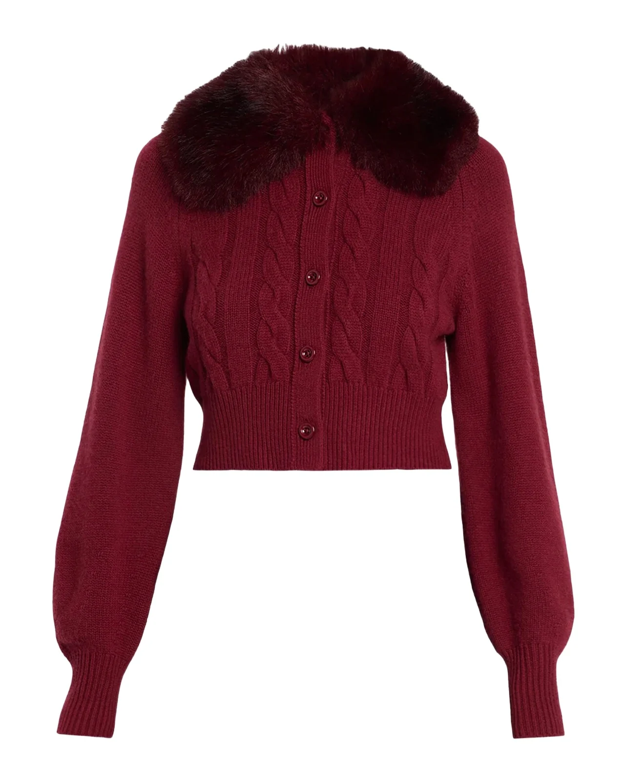 Rita Cable-Knit Cardigan with Removable Collar Rita Cable-Knit Cardigan with Removable Collar