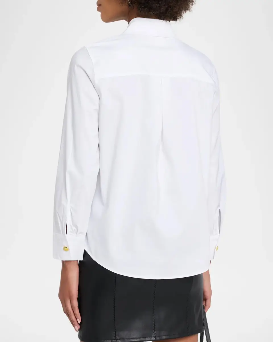 L'Agence Ellery Cotton-Blend Button-Front Blouse | Thumbnail 3