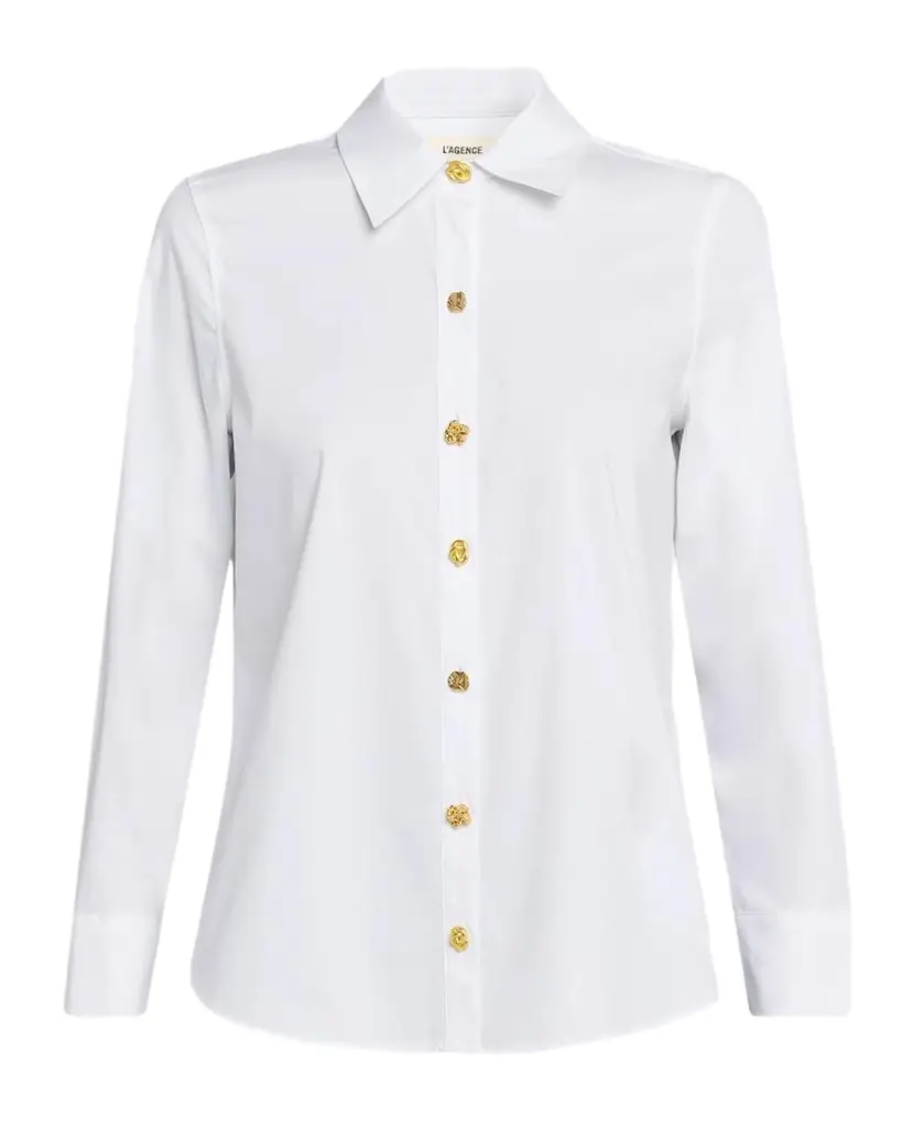 Ellery Cotton-Blend Button-Front Blouse Ellery Cotton-Blend Button-Front Blouse