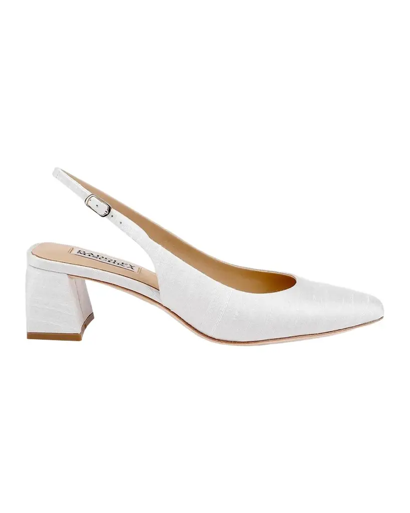 BADGLEY MISCHKA Oaklee 50MM Silk Slingback Pumps