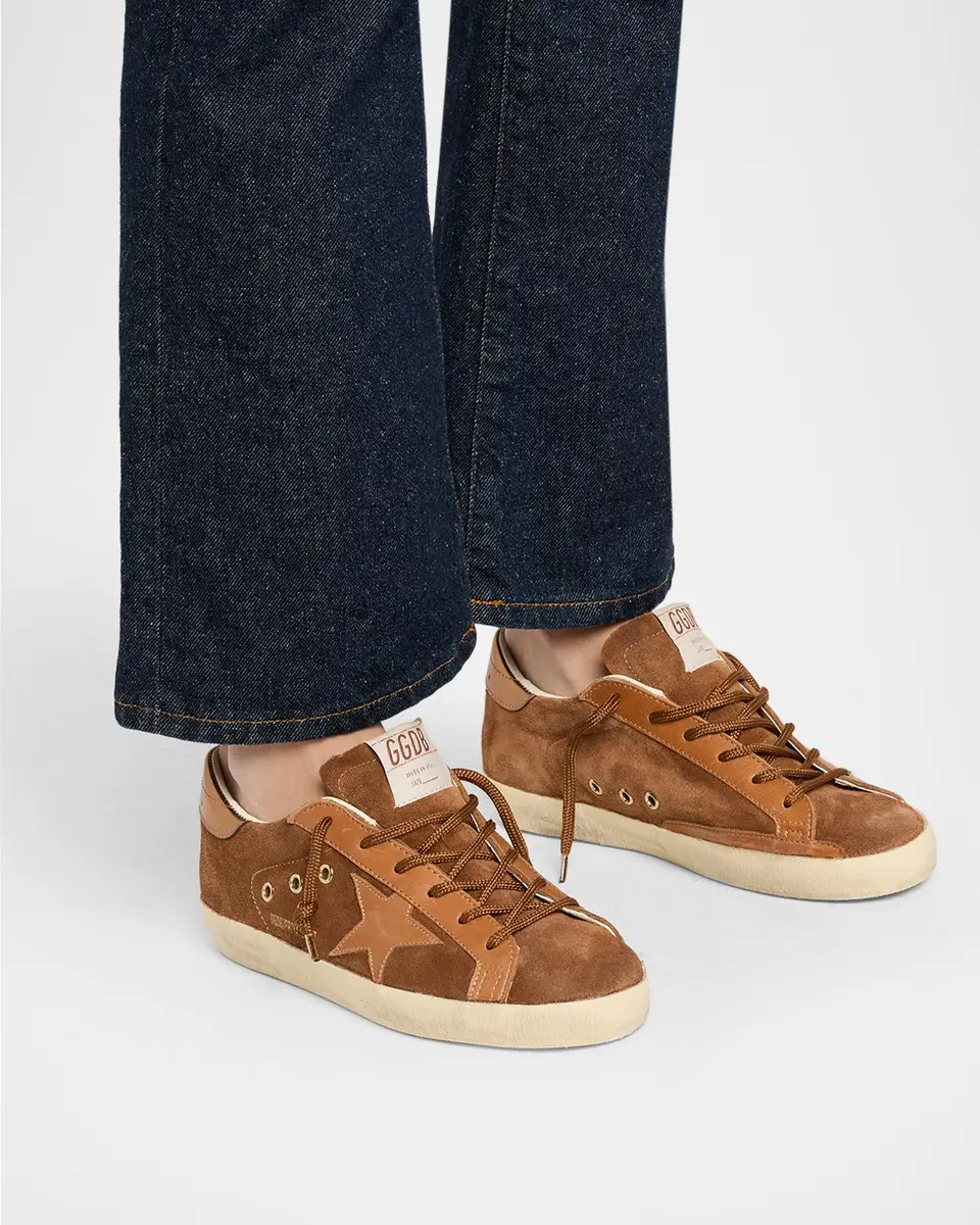 Golden Goose Super-Star Mixed Leather Low-Top Sneakers | Thumbnail 2 Golden Goose Super-Star Mixed Leather Low-Top Sneakers | Thumbnail 2