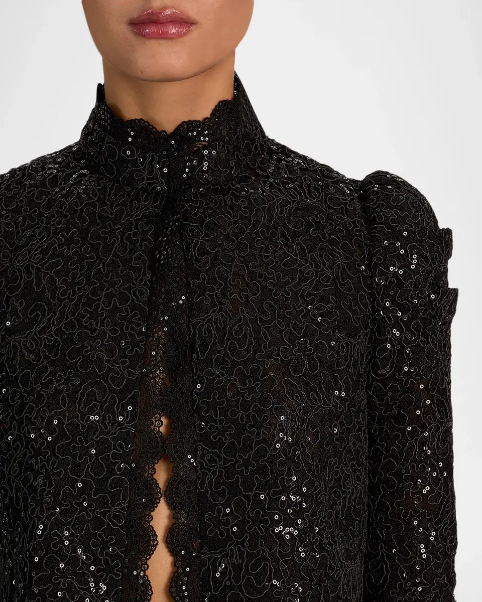 Alice + Olivia Thomasina Embellished Lace Cropped Jacket | Thumbnail 5